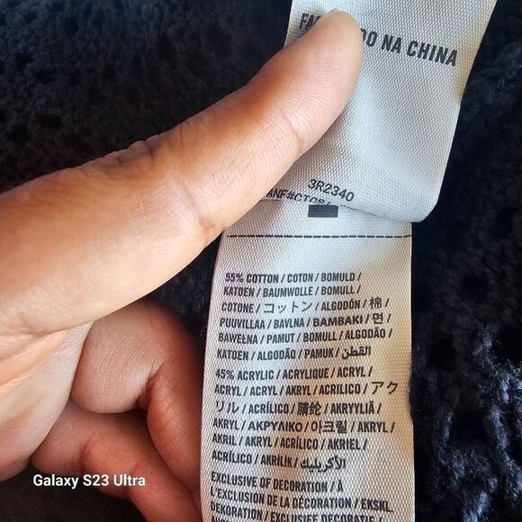 Y2k Hollister Sz Small black knit open front cardigan - Picture 7 of 7